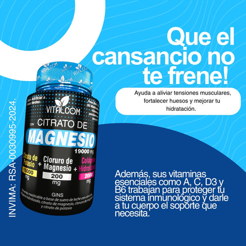 Citrato de Magnesio +  (Colágeno Hidrolizado + Potasio) - Único en Caracas