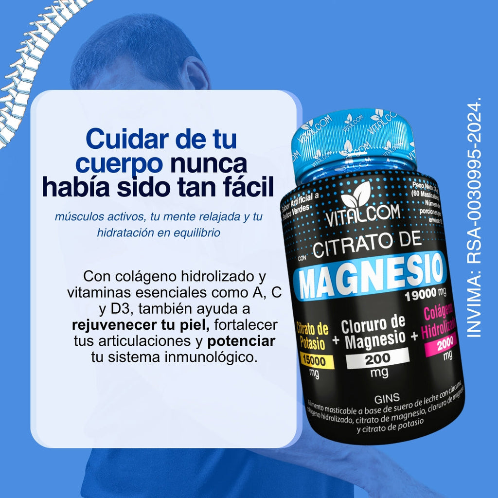 Citrato de Magnesio +  (Colágeno Hidrolizado + Potasio) - Único en Caracas