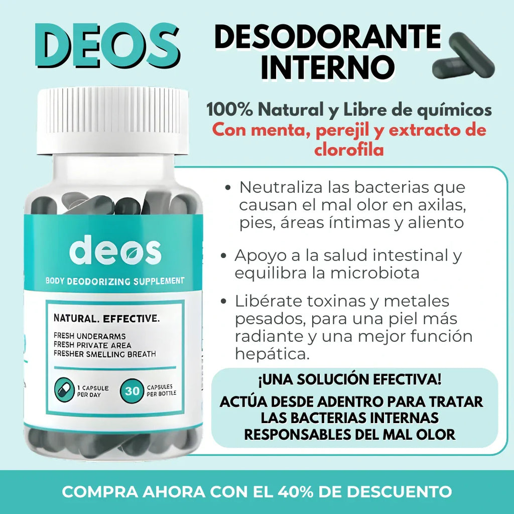 👃🏼 DEOS, DESODORANTE INTERNO: ELIMINA TODOS LOS MALOS OLORES DE RAÍZ